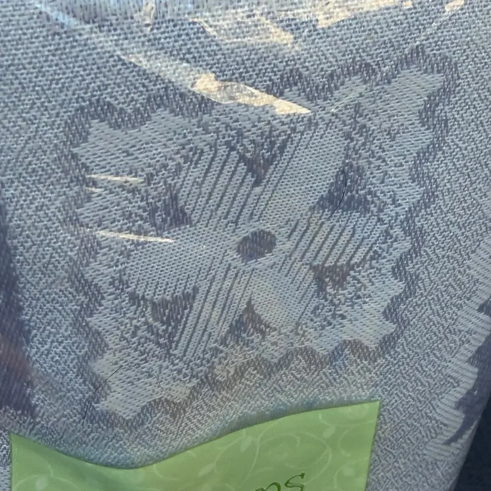 Blossums & Blooms Blue Easter Napkin Set of 4 Damask? Spring Bunny Rabbit NOS